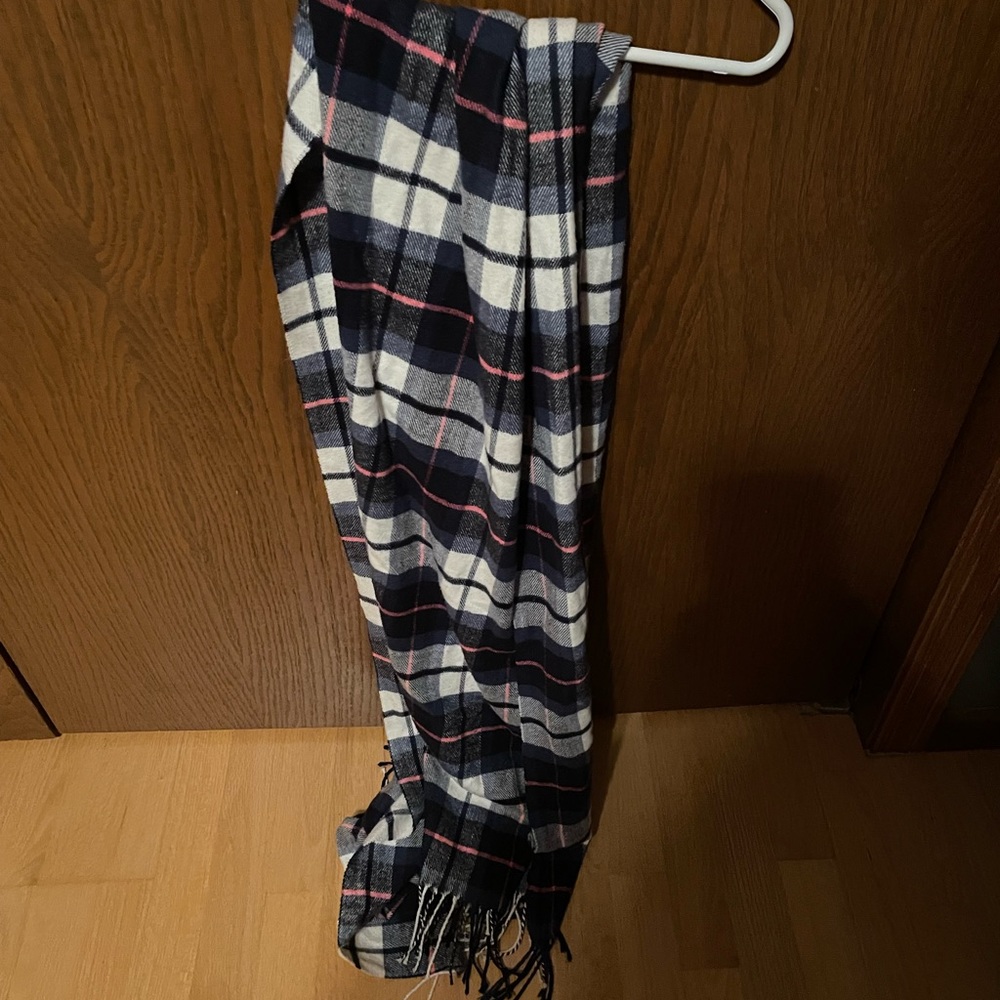 J. Crew Plaid Fringed Scarf